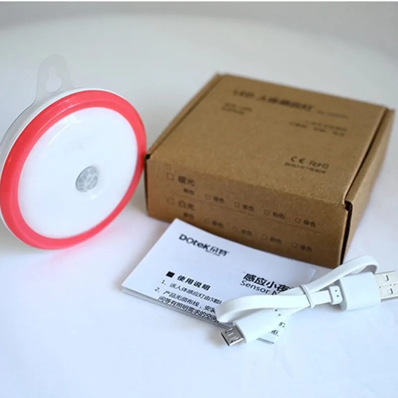 Светодиодные управления ночник с датчиком движения USB зарядка Творческий