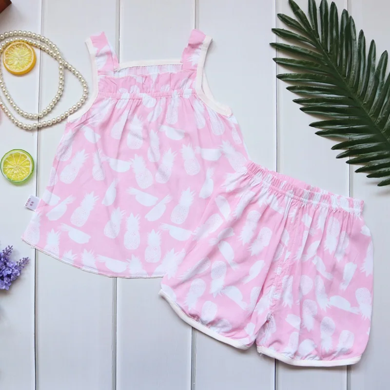 Siyuebebe/комплекты летней одежды для маленьких девочек хлопковые детские платья для маленьких девочек из 2 предметов спортивные костюмы с фруктовым принтом для новорожденных - Цвет: N11