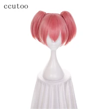 Ccutoo Puella Magi Madoka Magica Madoka розовый короткий прямой высокотемпературный синтетический парик для косплея