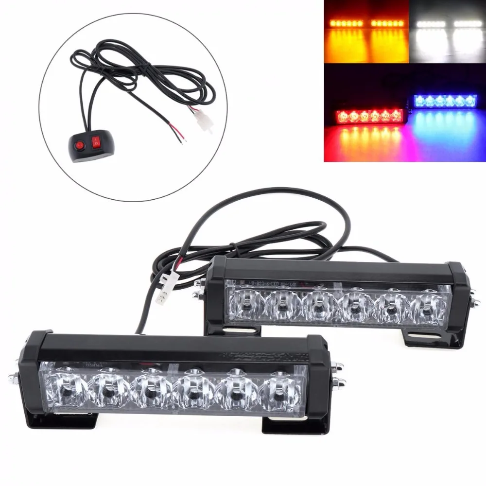 Tanie 2 sztuka zestaw 12V 36W samochodów LED ostrzeżenie światło stroboskopowe 3000 lm Auto światła do jazdy dziennej policji awaryjne dla samochodów suv ciężarówek