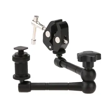 

Articulating Magic Arm Large Crab Camera Clip Adjustable DSLR LCD Monitor LED Light Flexible Arm Clamp w/Tripod Head
