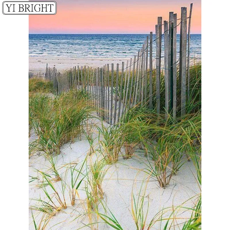 

5D DIY Full Square Diamond Painting Cross Stitch Seaside scenery 3D Diamond Embroidery Rhinestone Mosaic Home Decoration