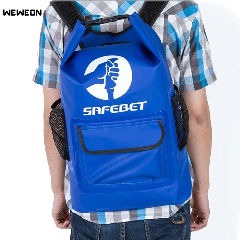 

Outdoor 45L Waterproof Bag Swimming Dry Storage Backpack Beach Rafting Thickened Sealed Backpack with Diving Velcro Pocket