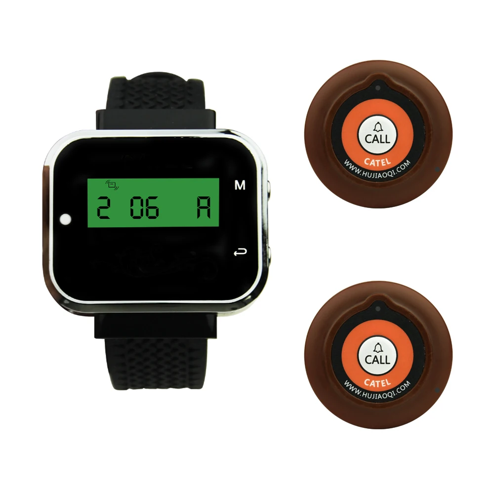 JINGLE BELLS wireless restaurant calling systems 2 transmitters+1 watch