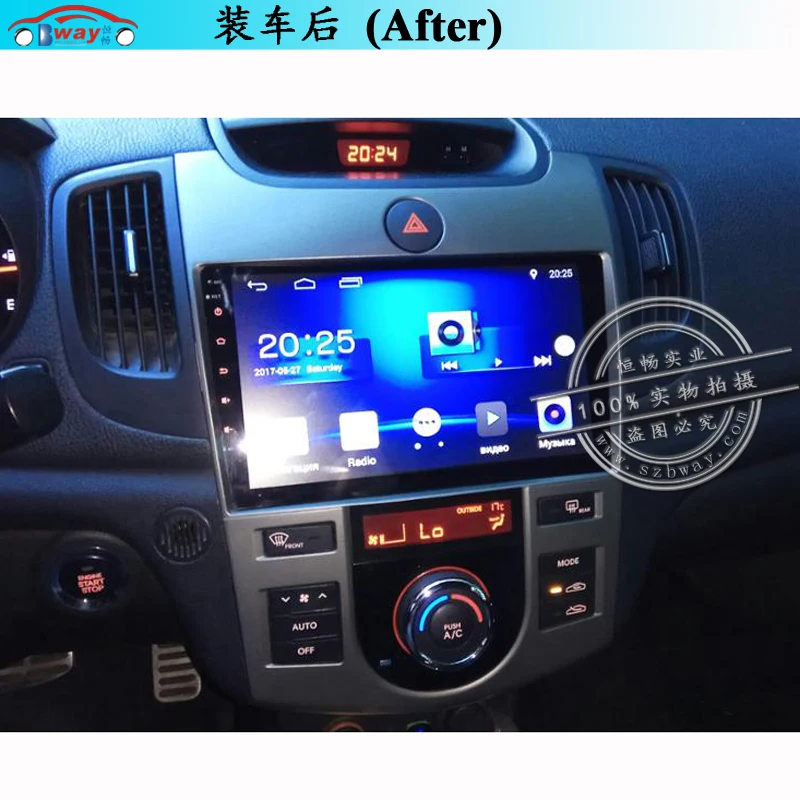Cheap Bway 9" car audio radio for KIA Forte High trim android 7.0 car video player with bluetooth,gps navi,SWC,wifi,Mirror link,DVR 5
