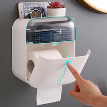 Waterproof Bathroom Punch-free Toilet Tissue Tray Paper Rack Storage Box Punch-free Hygiene Carton Hand Toilet Paper Rack