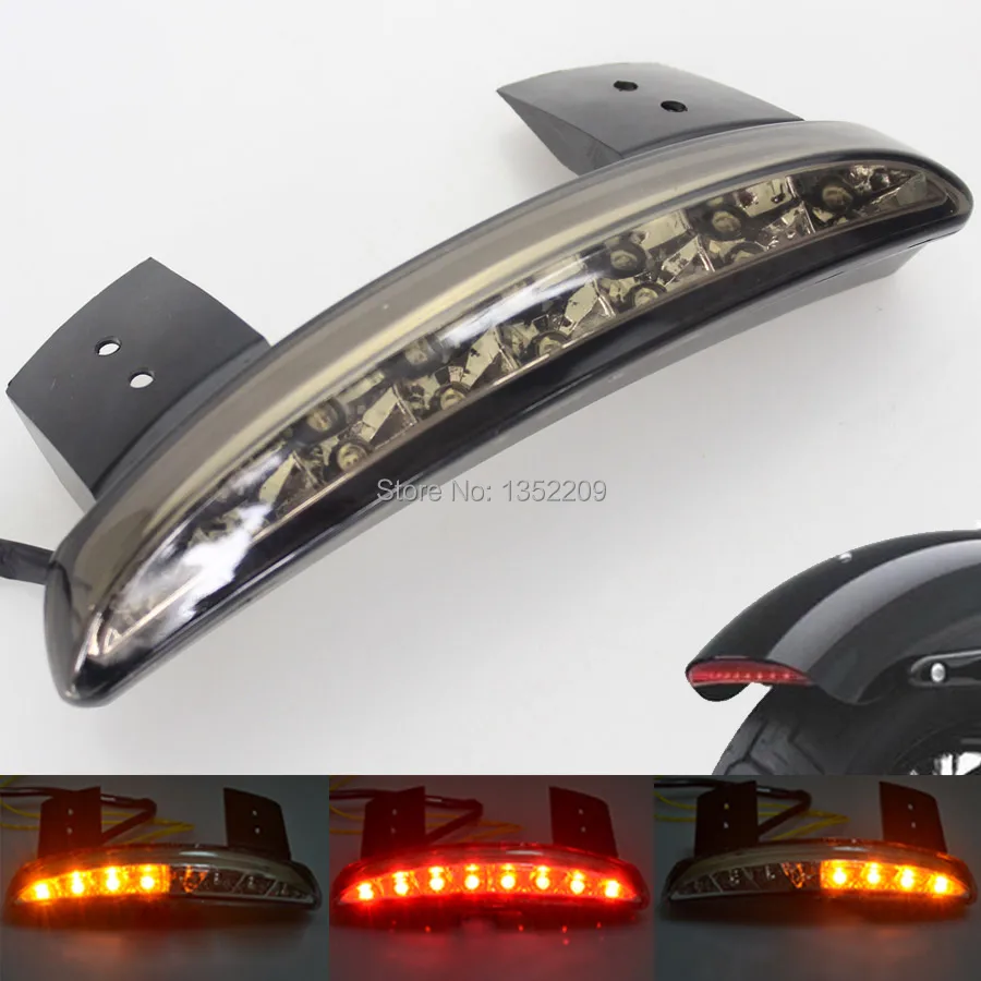 

Smoke Chopped Fender Edge LED Tail Light and Turn Signal Fit for Harley Sportster XL883 1200 48 Iron Nightster Custom