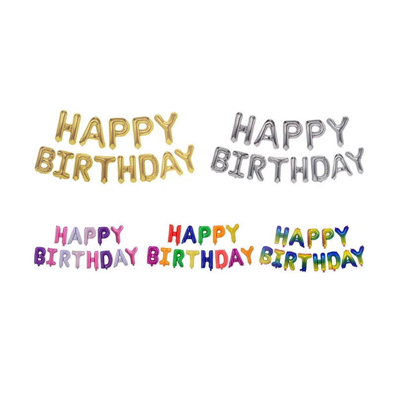Воздушные шары из фольги с надписью HAPPY BIRTHDAY|Воздушные и аксессуары| |