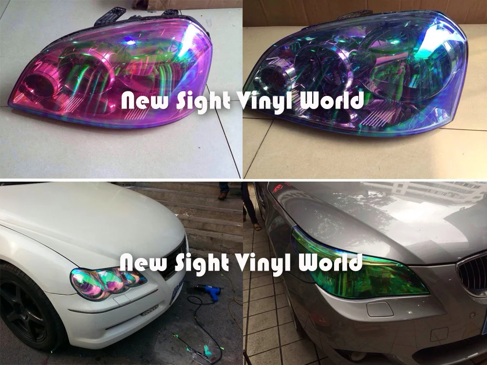 13 Rolls/Lot 10 Colors Auto Car Styling Chameleon Headlight Film Tint