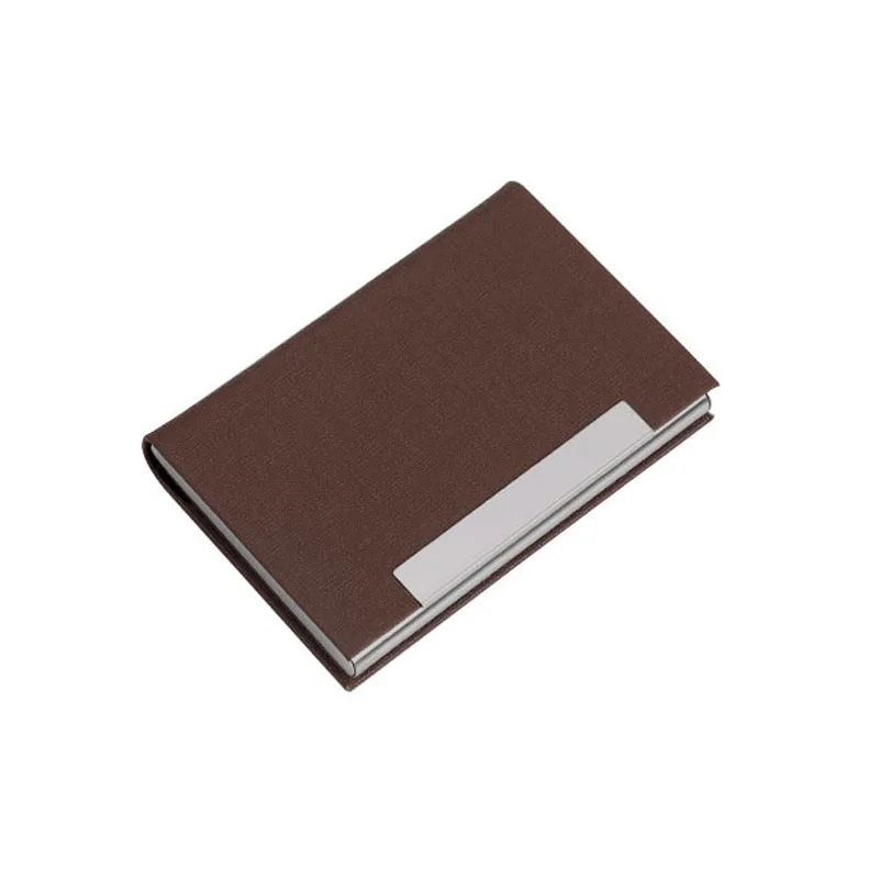 Металлический дорожный кошелек из нержавеющей стали Магнитная визитка держатель Чехол ID кошелек для кредиток Oracle Bone чехол Роскошный бренд мужской женский - Цвет: coffee