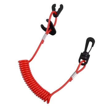 

beler 1Pc TPU & PVC Boat Kill Switch Key Lanyard Tether Cord Fit For Honda Yamaha Mercury Evinrude Johnson