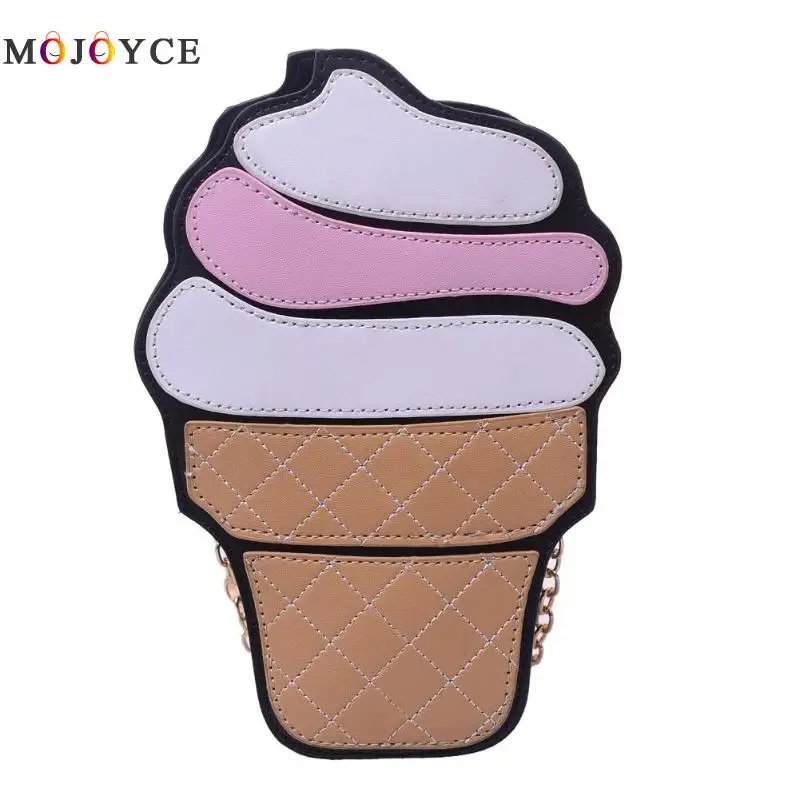 

Cute Ice cream Shape Women Shoulder Bags Fashion Chain PU leather Crossbody Handbag Bolsa Feminina