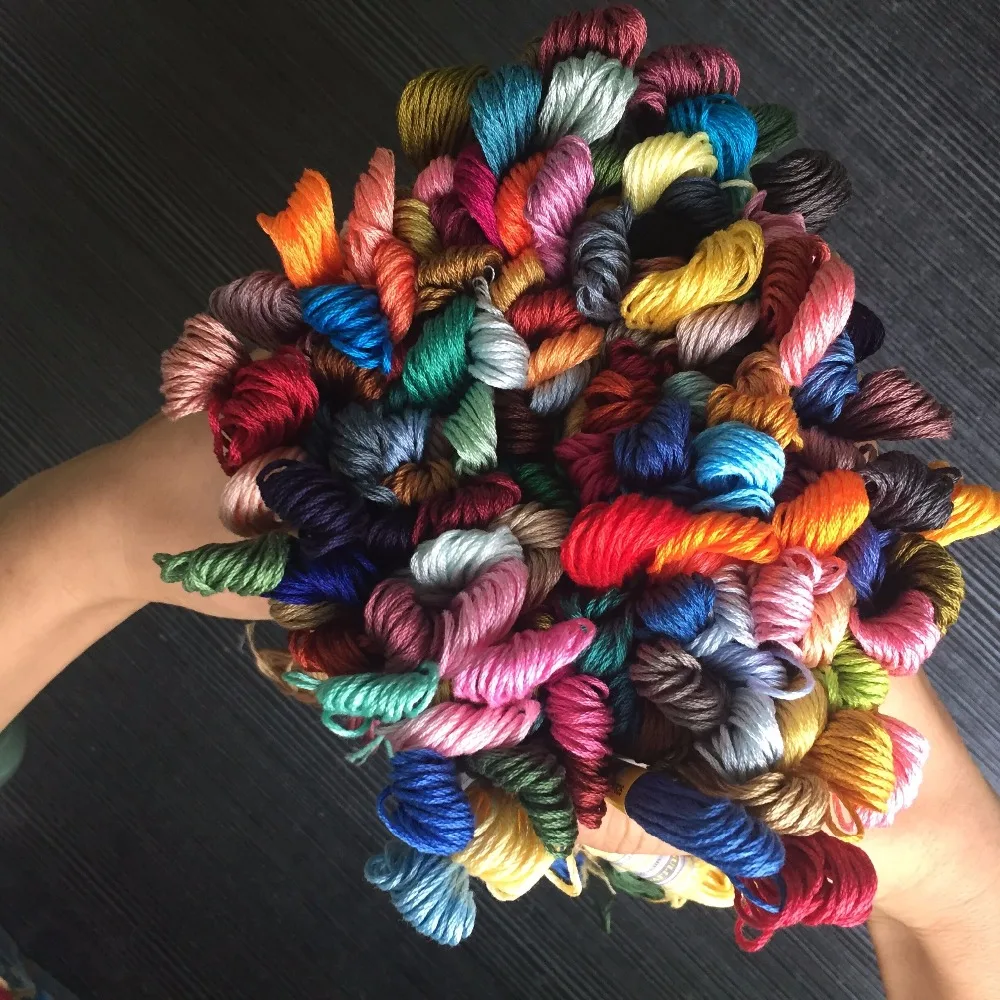 150 Different Colors Cotton Floss Embroidery Thread Cross Stitch 8.7yds