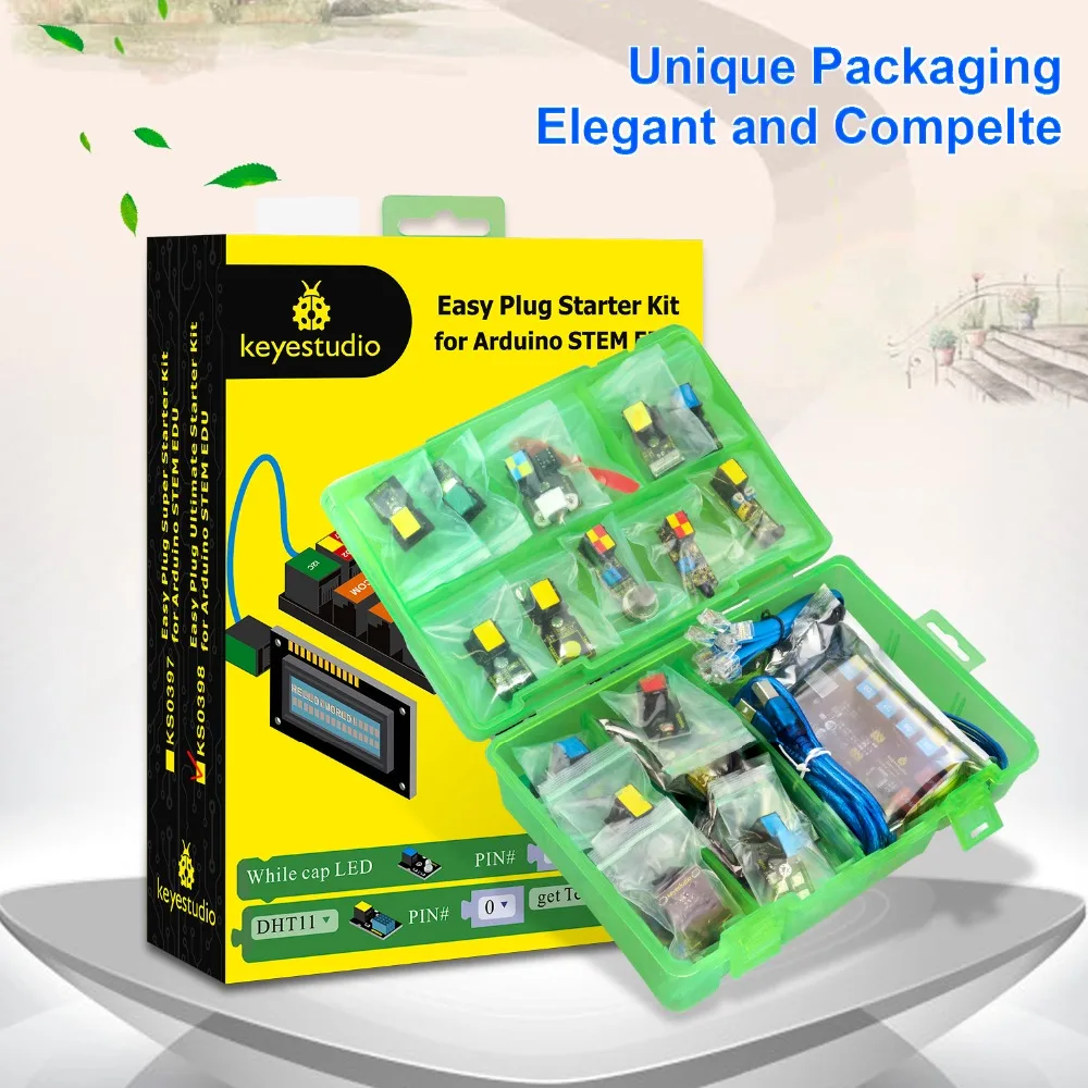  keyestudio EASY plug Ultimate Starter Learning Kit for Arduino STEM EDU/Compatible With Mixly Block