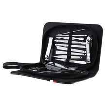 16Pcs/Set Multi-roles Nails/Ear/Acne Remover Portable Trim Grinding Tools Set Nail Clipper Nipper Blackhead Remover
