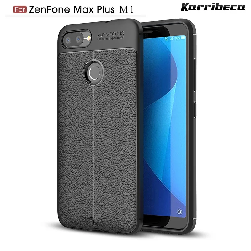 

Litchi silicone case for Asus Zenfone Max Plus M1/ZB570TL (5.7 inch) funda carcasa lychee leather tpu cover coque etui tok kryt