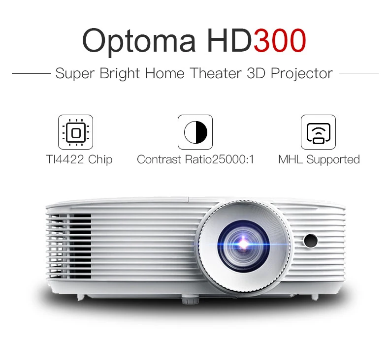 Брендовый проектор дневного света 3200 ANSI Lumens 1080P Full HD HD300