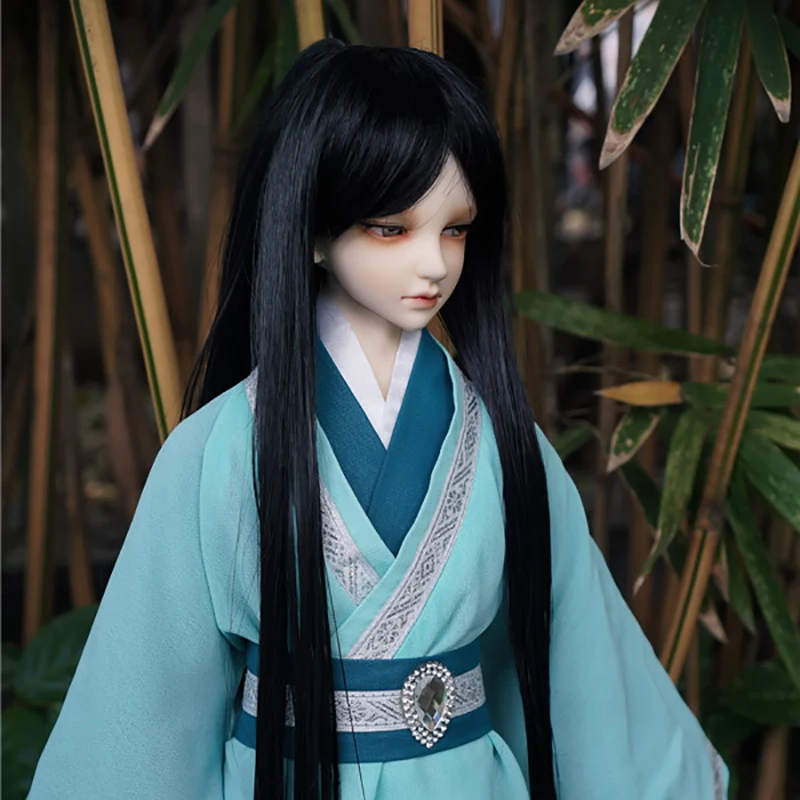 Cataleya BJD SD кукла парик черный с конским хвостом длинные прямые волосы