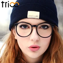 TRIOO круглые оптические очки оправа ультралегкие женские очки Высокая мода ретро Oculos Grau feminino съемный объектив