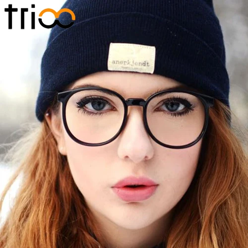 Женские ультралегкие очки TRIOO круглые оптические в стиле ретро съемные
