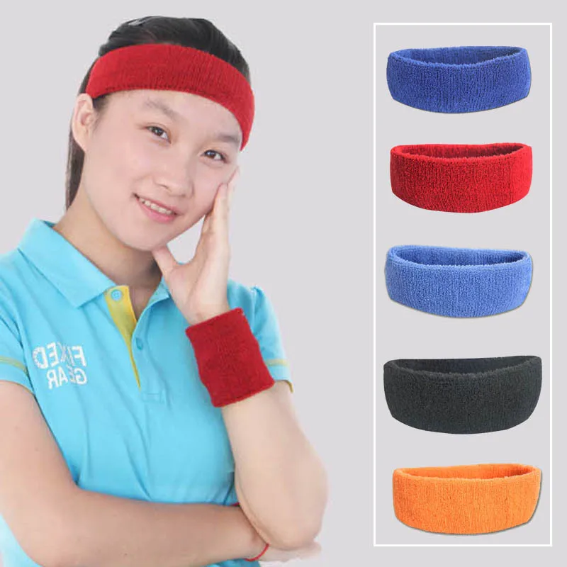 17*5 см Хлопок Полотенце Ткань Спорта Sweatband Йога Ленты Для Волос Головы Полосы Пота