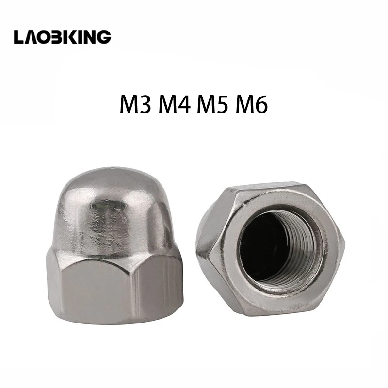 

50Pcs DIN1587 M3 M4 M5 M6 Nickel-plated Cap Nuts Decorative Cover Semicircle Acorn Nut
