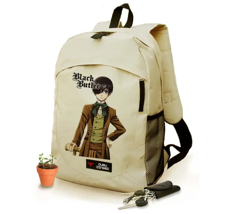 

Anime Black Butler Cosplay Sebastian Michaelis Cos Anime Surround Birthday Gift Travel Shoulder Bag Men and Women Backpack