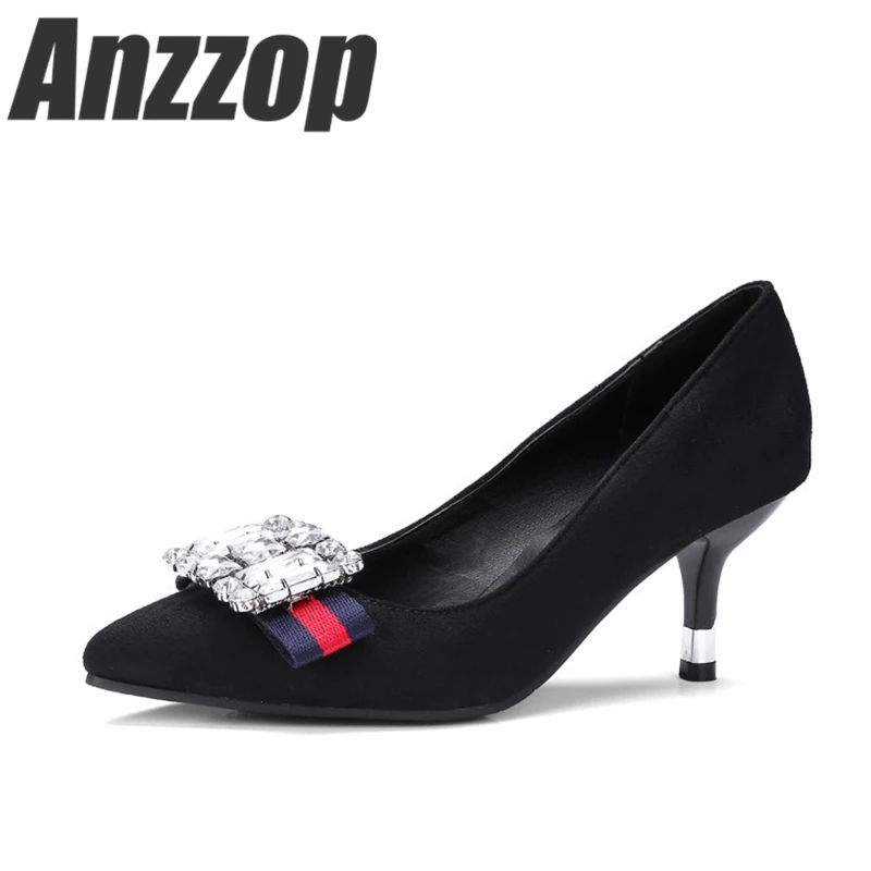 

High heels 2019 summer luxury new brand women's shoes rhinestones buckle stiletto wild sexy banquet wedding large size custom