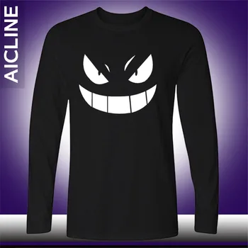 

New Fashion Summer Cartoon Pokemon Ash T Shirts Men LONG Sleeve Anime Mens Clothing casual Top Tees XS-XXL