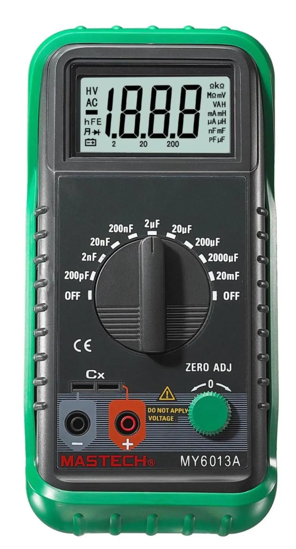 

MASTECH MS6013 1999 Counts Portable 3 1/2 Digital Capacitance Meter Capacitor Tester 200pF to 20mF