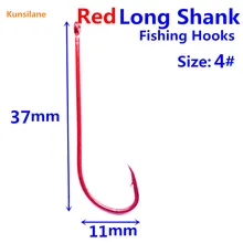 100 шт. 4# Высокоуглеродистая сталь с длинным хвостовиком Baitholder рыболовные крючки 92611 химически заточенные-01 офсетные рыболовные крючки
