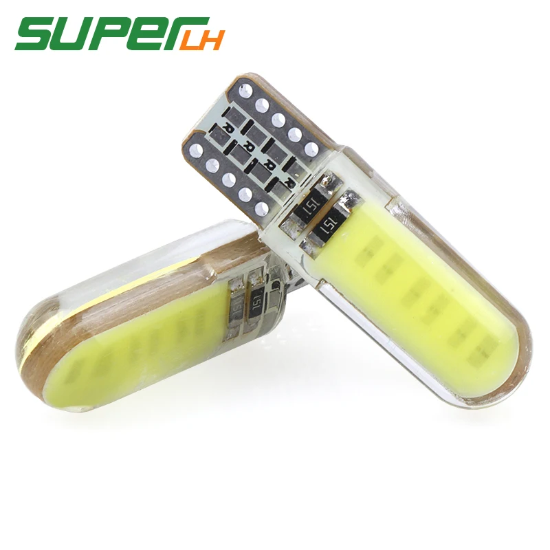 

2pcs T10 led Car W5W Light Bulb t10 12V led Auto Interior Light 6000k White cob Car Clearance Reading Light Bulb Car Styling