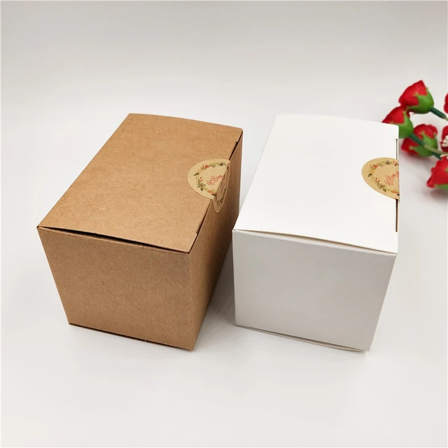 10Pcs/Lot Kraft White Paper Square Paper Box Cardboard Paper Packaging Box  Small Soap Packaging Gift Box - AliExpress