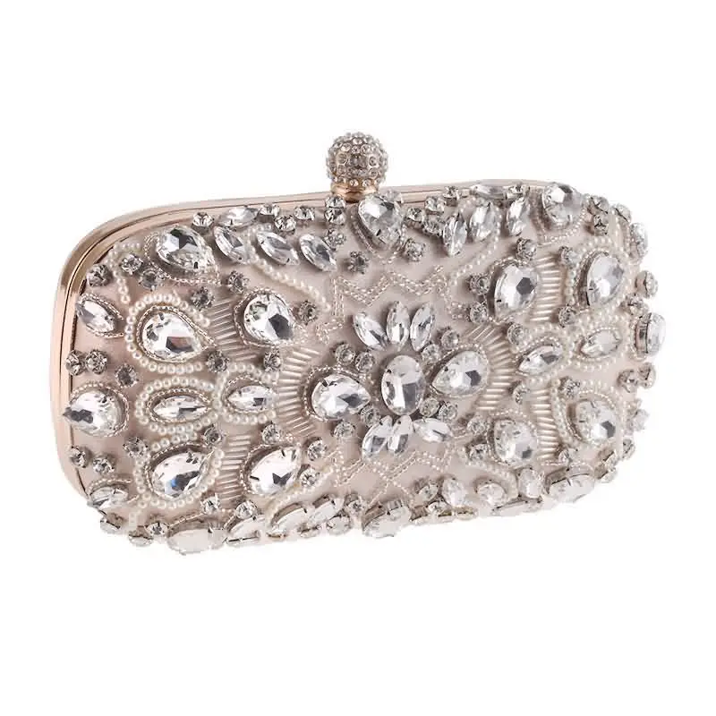 Luxy Moon Evening Bags Diamond Rhinestone Pearls Beaded Wedding Clutch Women's Purse Handbags Wallets Evening Clutch Bag bolsa Luxy Moon Evening Bags Diamond Rhinestone Pearls Beaded Wedding Clutch Women's Purse Handbags Wallets Evening Clutch Bag bolsa