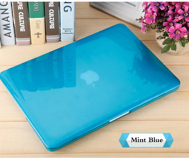 Анти-настоящая зернистая древесина/Кристальный чехол для ноутбука Apple MacBook Air Pro retina 11 12 13 15 для mac book Pro 13,3 15,4 дюймов с Tou - Цвет: crystal Mint Blue