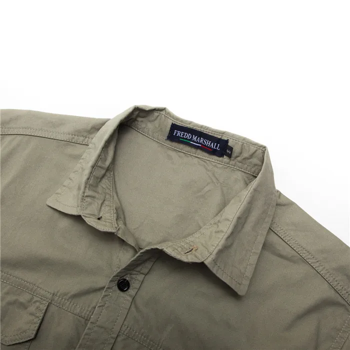Летняя мужская Повседневная рубашка с коротким рукавом рубашка в стиле милитари для мужчин свободная модная повседневная тактическая