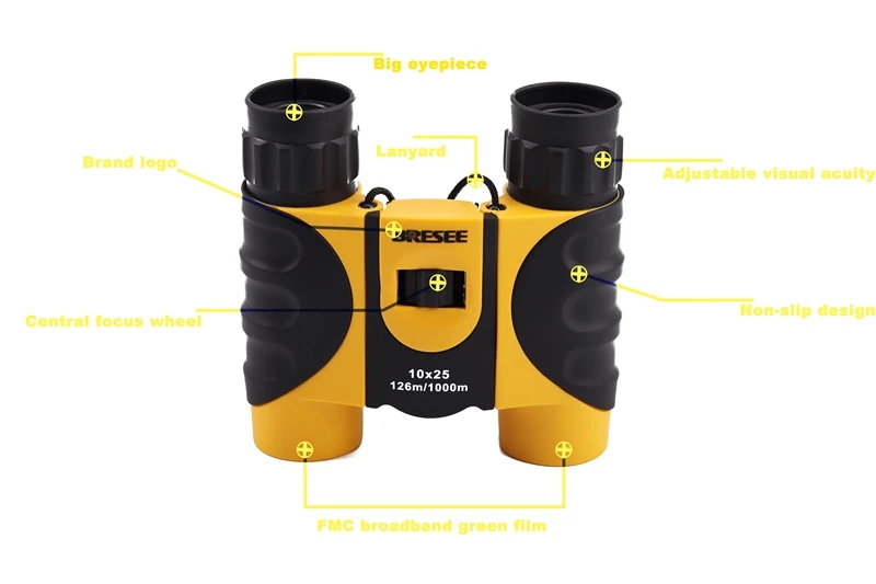 Free shipping 10X25 waterproof binoculars telescope for travel binoculars hot selling Travelling Camping Telescope Bird Watch