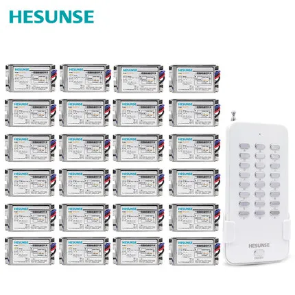 

HS-QA161 1N24 Metal Receivers 24Ch RF 85V-265V Remote Control Switch For Light