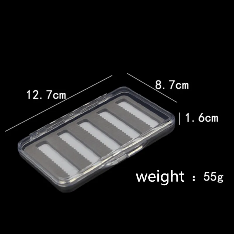 KKWEZVA Fly Fishing Box Super Slim With Foam Insert Transparent Hard Hook Box Fly Box