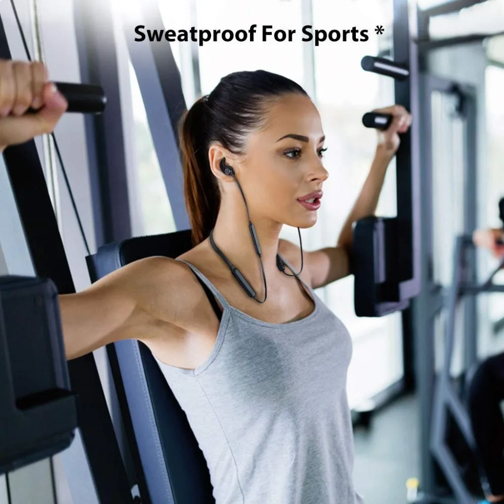 Avantree NB16 20Hrs Bluetooth Neckband Earbuds for TV PC No Delay Magnetic Wireless Earphones with Mic in earphones