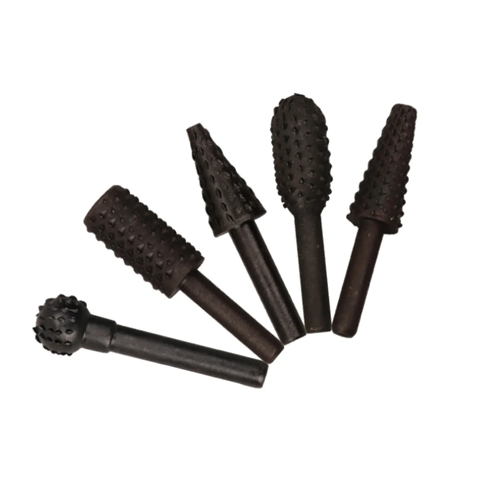 

5pcs Wood Drilling Rotary File Tool Mini Drill Bit Set Cutting Tool For Woodworking Knife Wood Carving Tool