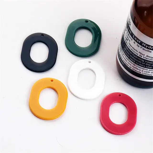 Wholesale 50pcs 40 30mm Pbc Resin Plastic Acrylic Hollow Out Oval