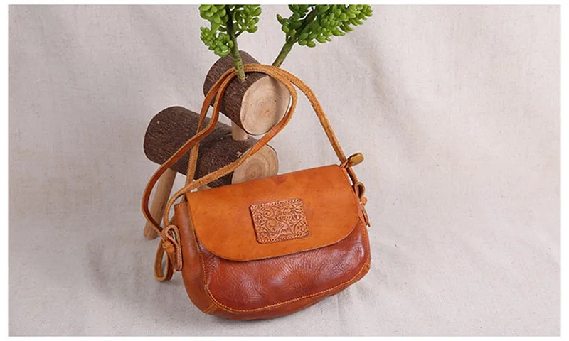 AETOO, Оригинальные кожаные сумки ручной работы, мини-сумка, кожаная художественная простая сумка на плечо, Ретро стиль, женская маленькая квадратная сумка-мессенджер