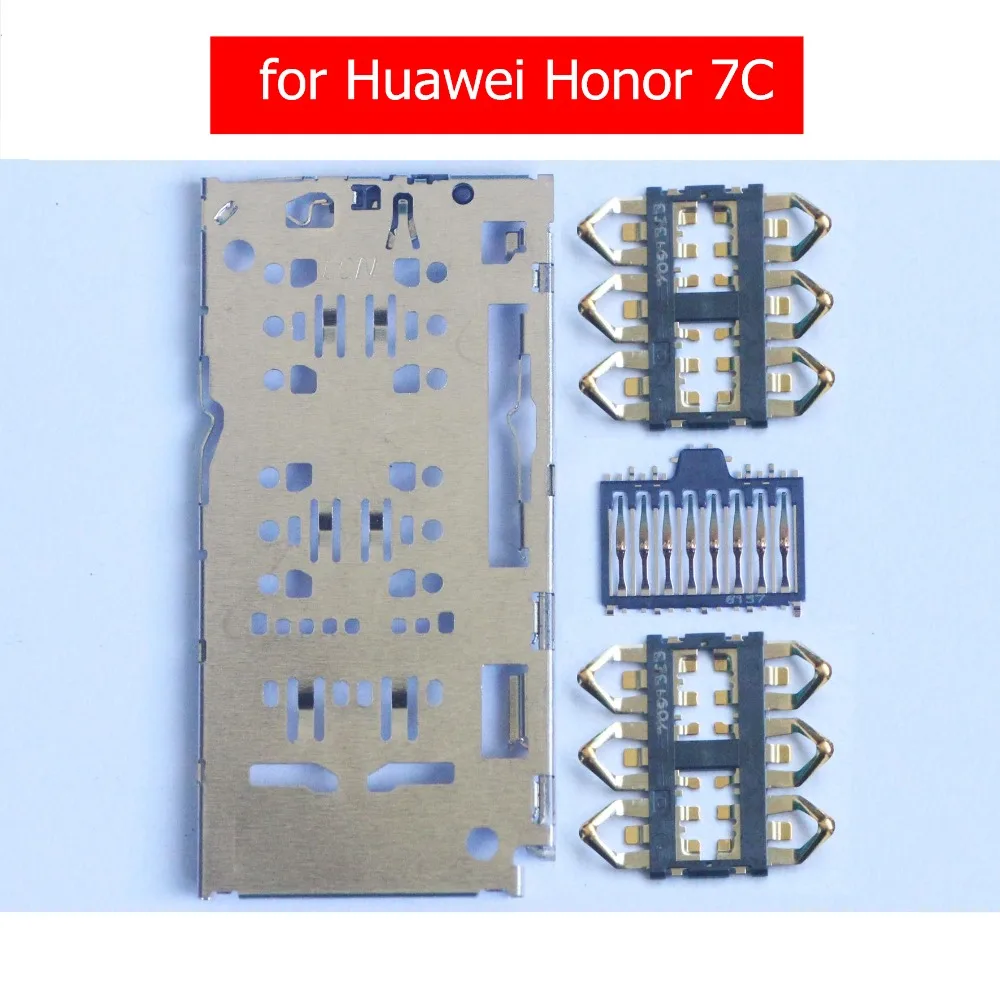 

for Huawei Honor 7C SIM Card Slot Reader SIM Card Connector Socket Holder Tray for Honor 7C Card Reader Repair Spare Parts