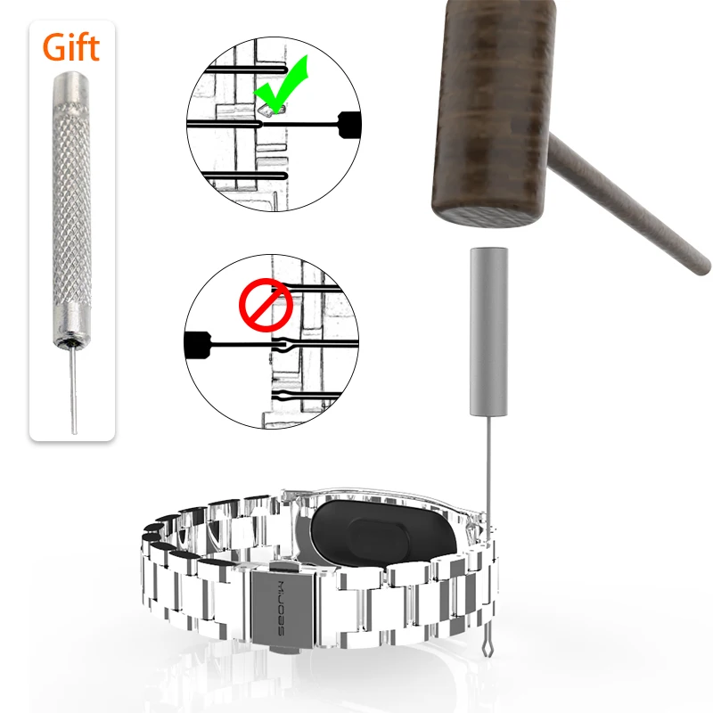 Wrist Band Replacement For Honor Band 5 5i 4 3 Huawei Band 4 nfc Metal Watchband