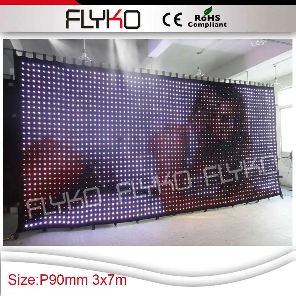 Free Shipping Led Vision Curtain Motion Drape Screen Sd Sound Dmx