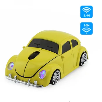 

Wireless Computer Mouse Gamer Cool Beetle Car Shape Mice 1600DPI Optical Gaming Mause With USB Receiver For PC Laptop Gift