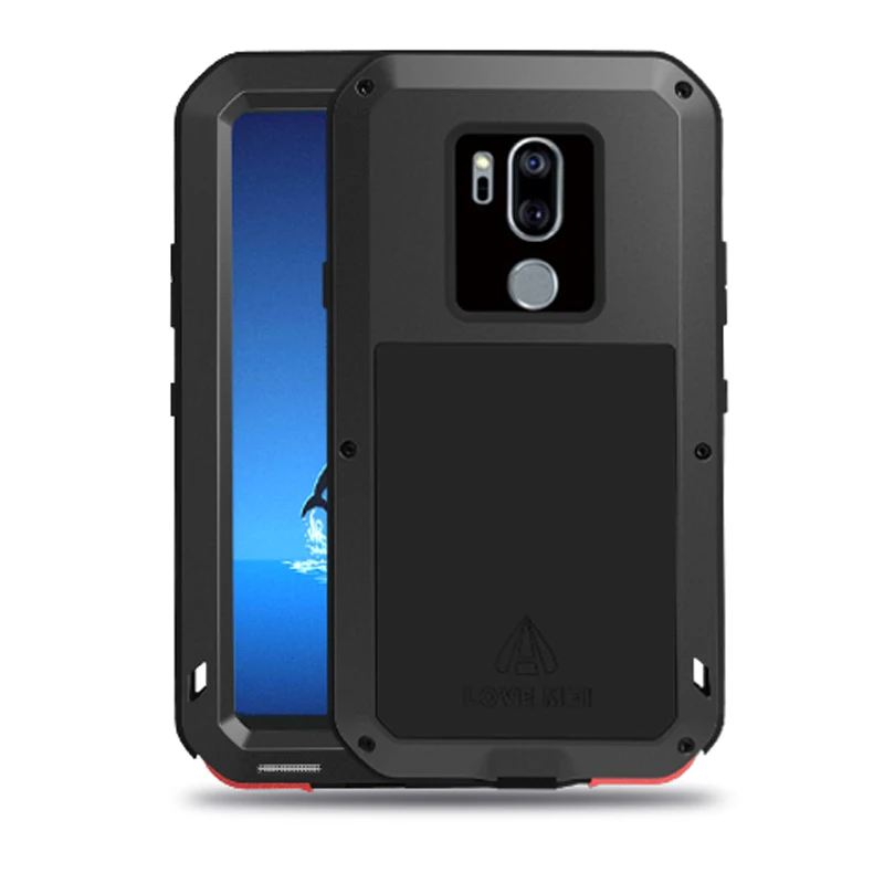 Love Mei Shockproof Waterproof Case for LG G7 Aluminum Metal Armor Cover Full Protection Tempered Glass Protector | Мобильные