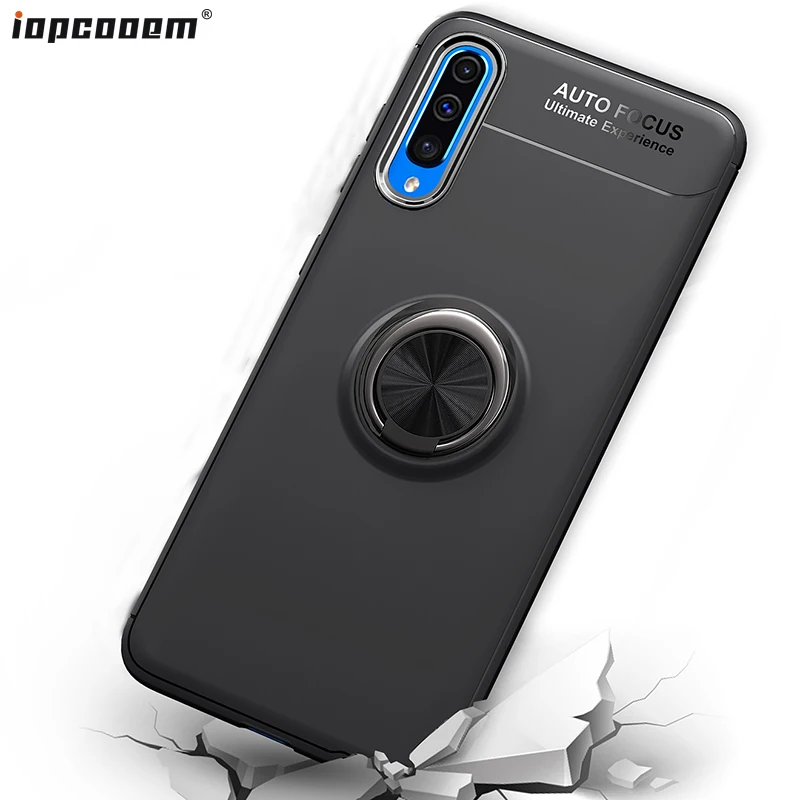 

Phone cases For Samsung Galaxy A40 Case Finger Ring Holder Soft Silicone Matte Back Cover For Samsung Galaxy A40 Coque 5.9''