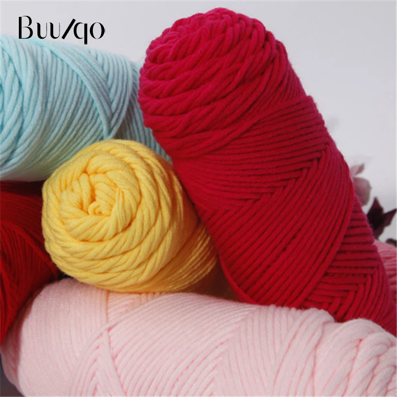 

100g/ball Thick Milk Cotton Yarn For Knitting Threads Hand Knit Cotton Crocheting Wool Needles Hand Hand-woven For Scarf